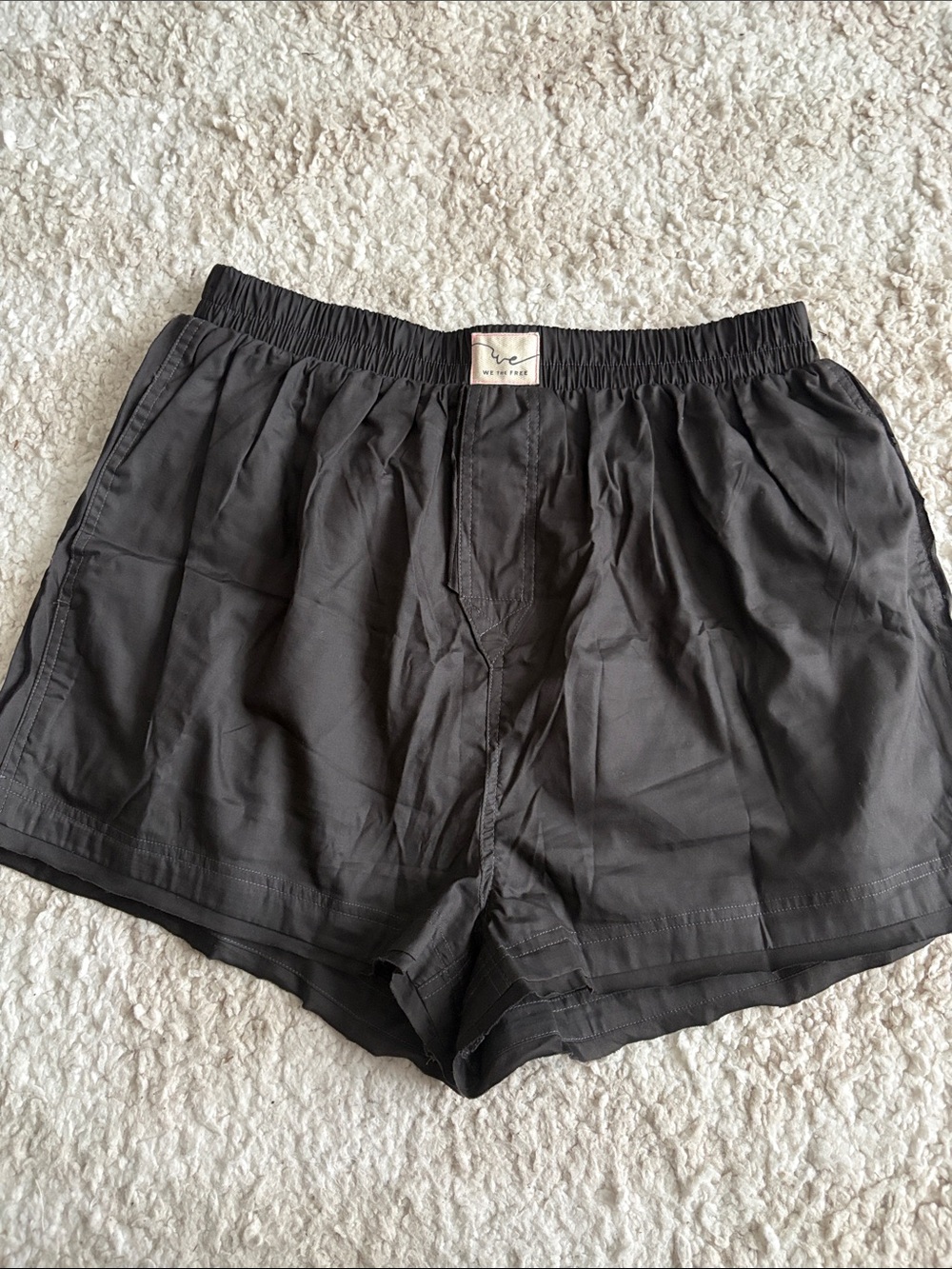 Free People Washed Black Boxer Shorts - Picture 2 of 3